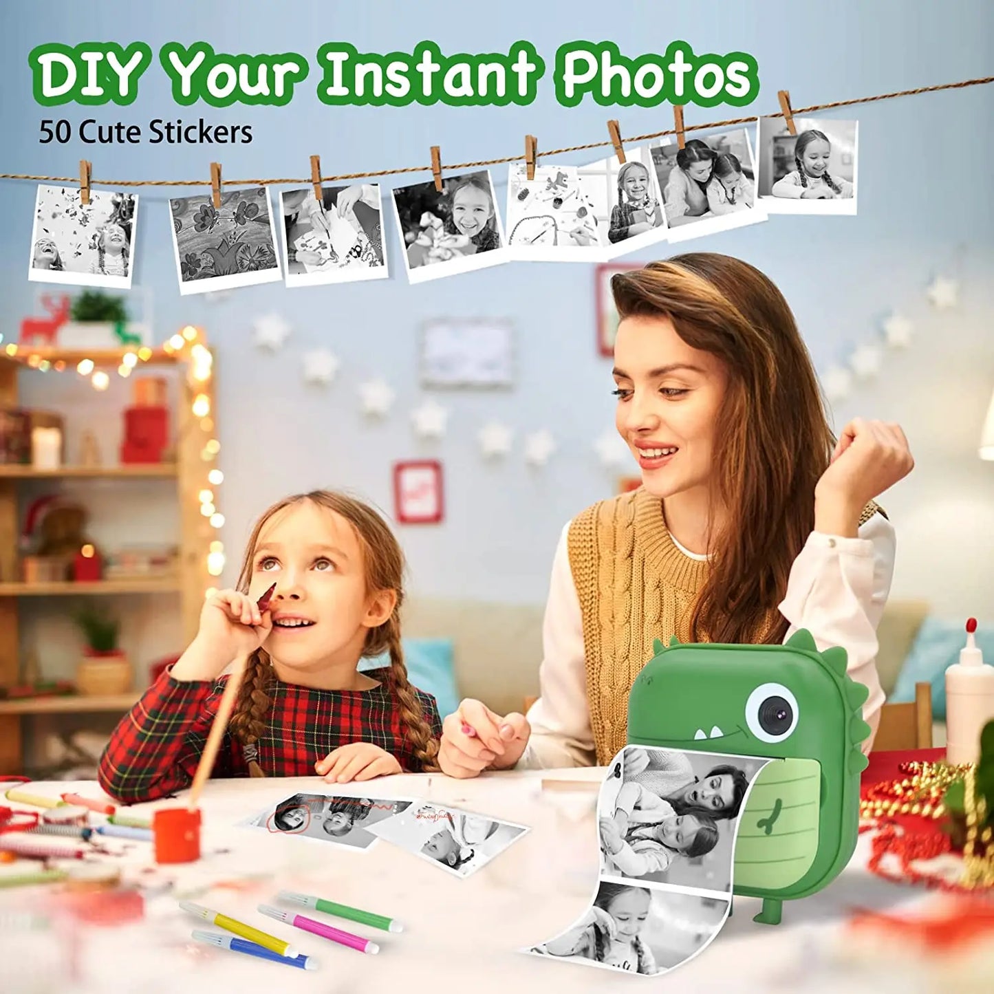 Instant Printed Camera Thermal Camera Printer Kids Camera Digital Photo Camera Girl Toy Child Camera Video girl Christmas Gift