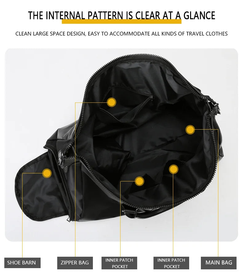 Personalized Travel Bag Men's And Women's Handbags Sports Training Yoga Bag Waterproof Weekend Bag Customized Logo Name Pattern