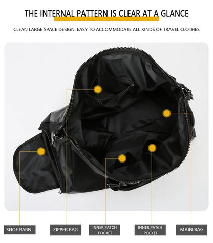 Personalized Travel Bag Men's And Women's Handbags Sports Training Yoga Bag Waterproof Weekend Bag Customized Logo Name Pattern