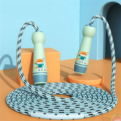 Women Men Adjustable Child Jumping Rope Fillet Design Cotton Rope Skipping Ropes Lovely Colourful Kids Jump Rope Sport Fitness