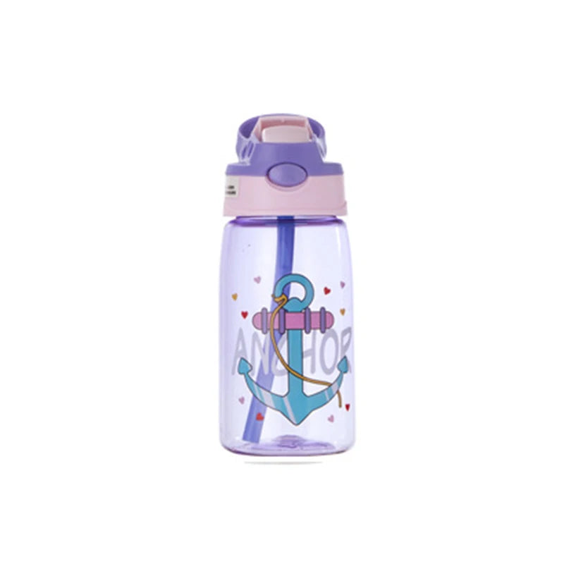 480Ml Kids Sippy Cup Water Bottles Creative Cartoon Feeding Cups With Straws And Lids Spill Proof Portable Toddlers Drinkware