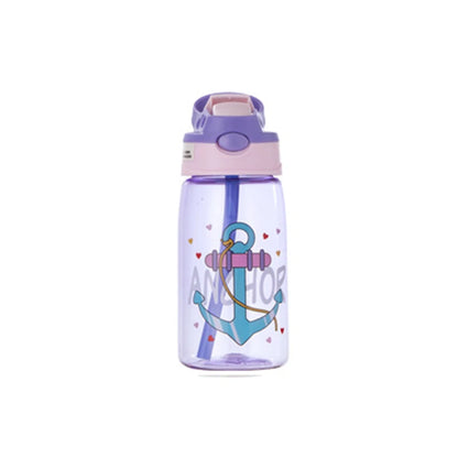 480Ml Kids Sippy Cup Water Bottles Creative Cartoon Feeding Cups With Straws And Lids Spill Proof Portable Toddlers Drinkware