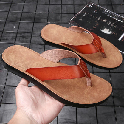 Flip Flops Men Slippers 2025 Summer New Outdoor Wear-Resistant Non-slip Male Shoes Beach Fashion WaterProof Flat Sandals for Men