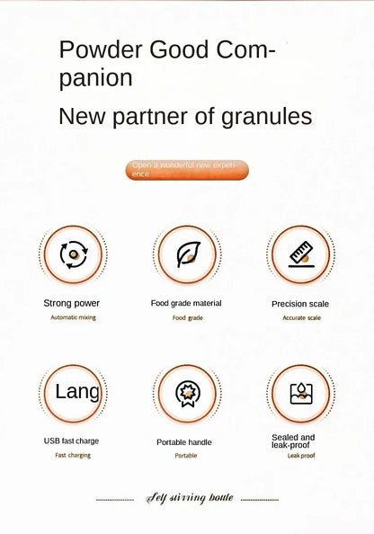 Electric Mixing Cup Multipurpose Shaker Bottle Automatic Stirring Mug USB Rechargeable Blender Cup Portable Shaker Bottle