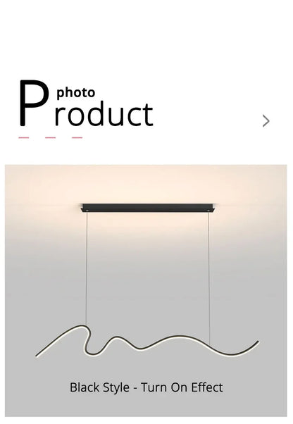 Dining Room Lamp Chandelier Light Luxury Lamps Modern Minimalist Dining Room Dining Table Bar Nordic Minimalist Strip 2025 New