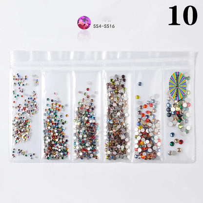 1Bag 6 Grid Dental Rhinestones Tooth Rhinestones Teeth Jewelry Dental Crystal Teeth Whitening Teeth Decoration