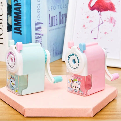 School Supplies Cartoon Animal Gift Pencil Sharpener Anti Sticking Lead Automatically Enters Lead Hand-cranked Mechanical Tool