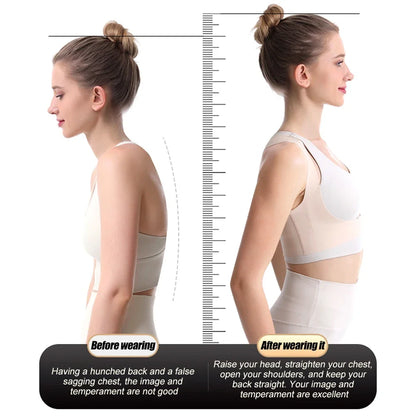 Back Posture Corrector Brace for Women Breathable Back Posture Correction Back Support Belt Adjustable Shoulder for Students