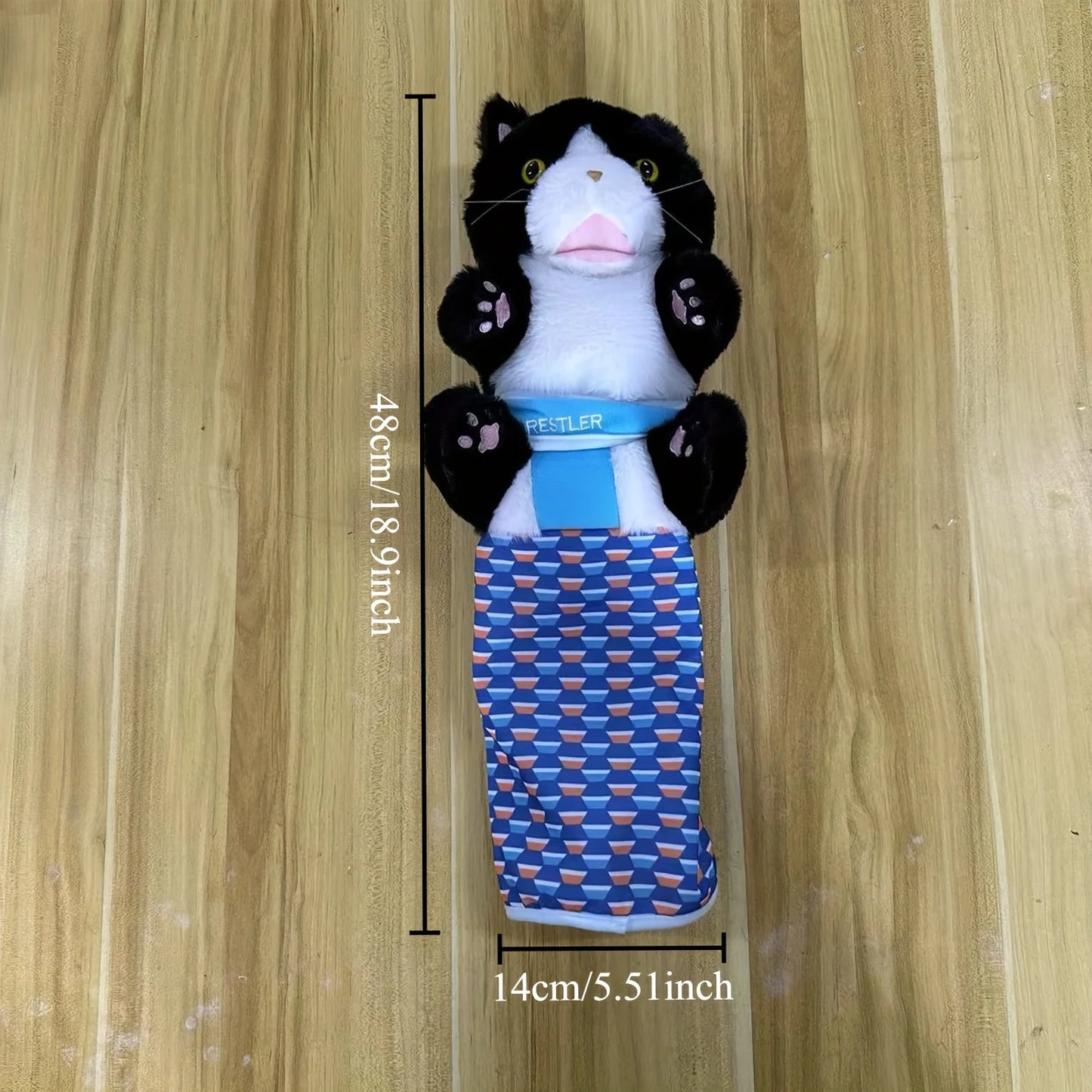 Interactive Cat Puppet Toy - Durable Plush Hand Wrestling Toy with Tough Padding | Safe Play for Mental Stimulation & Bonding