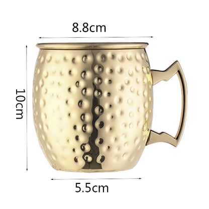 Steel Moscow Mule Mug 500ml Plated Beer Cup Cocktail Mug With Handle