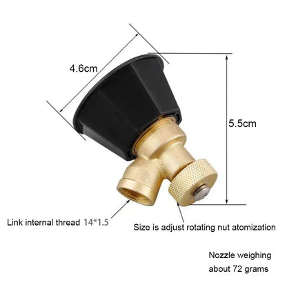 1PCS Brass/Alloy Nozzle Agricultural Atomization Adjustable Nozzle Black Whirlwind Agricultural Sprinkler Head Garden Tool