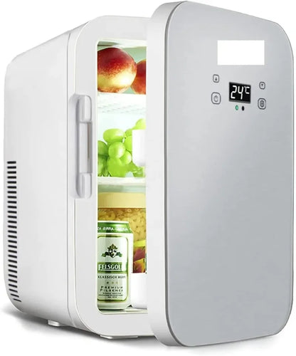 Mini Fridge 25L Dual-Core Compact Refrigerator For Car Portable AC/DC Small Cooler And Warmer With Digital Temperature Control