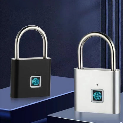 Intelligent Electronic Padlock Outdoor Waterproof Padlock Smart Fingerprint Padlock Door Anti-Theft Password Lock Cabinet