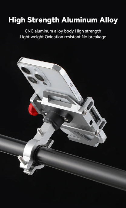 Bicycle Phone Holder Upright Aluminum Alloy Phone Holder Mountain Bike Phone Navigation Holder Phone Holder