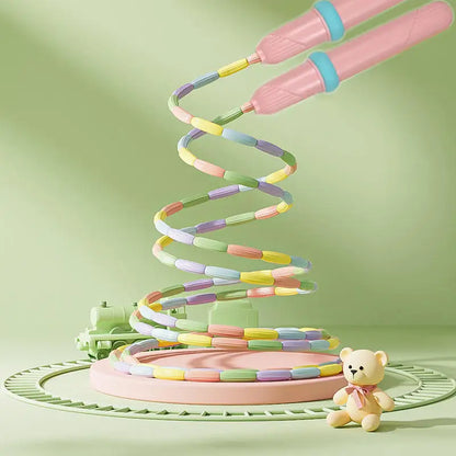 Rope Skipping Colorful Soft Beads Beaded Skipping Jump Rope For Kindergarten Pupil Choldren Beginners