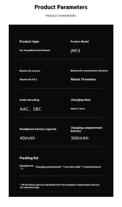 Xiaomi JM13 earphones Bluetooth abiertos OWS nal á mbricos Bluetooth 5,4 earphones HD Camel Da subwoofer sports earphones