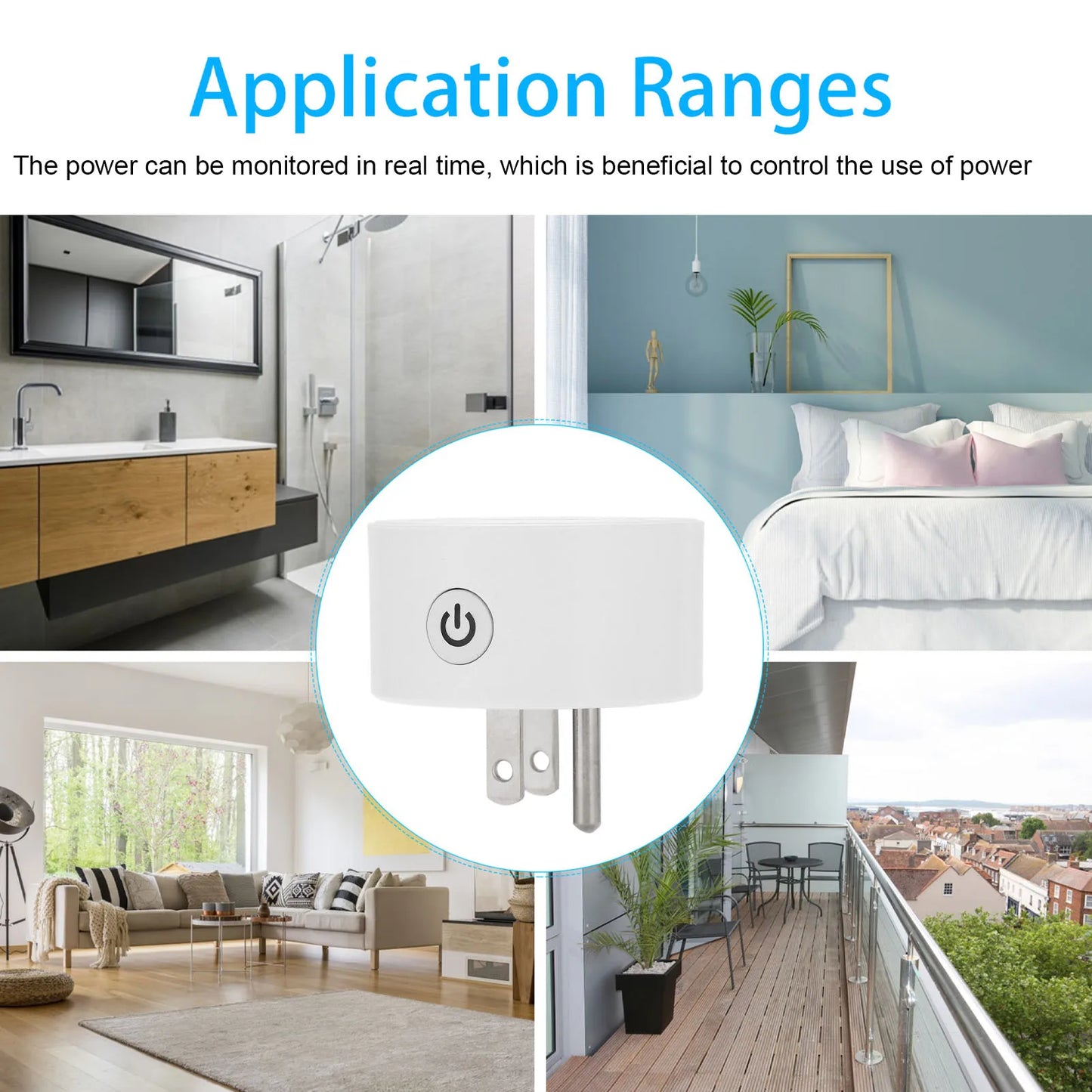 App Remote Control Smart Plug Smart Plug Intelligent Plug Wireless Smart Plug Phone App Remote Control PC 10A for ZigBee3.0 AC