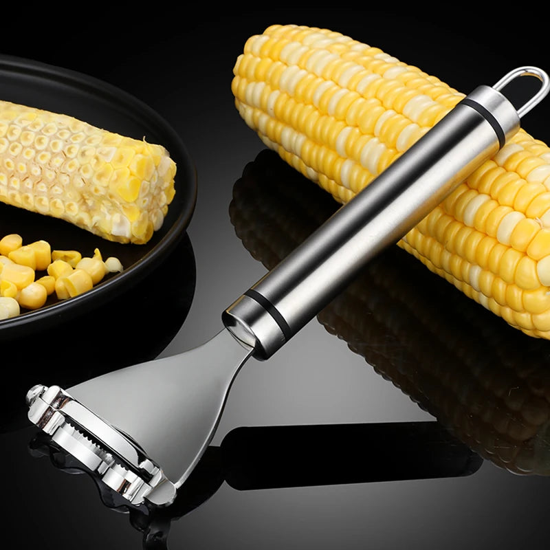Stainless Steel Corn Peeler Stainless Steel Corn Stripper Corn Thresher Serrated Corn Cutter Kitchen Gadget Tool Fruit Vegetable
