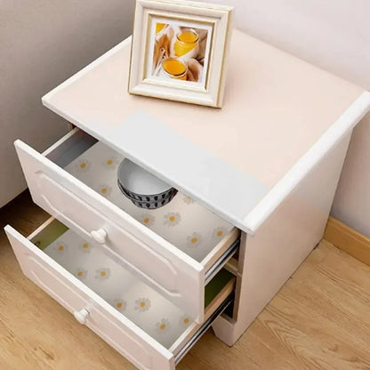 Non-Slip Drawer Mat Thicken Flower Pattern Shelf Cover Liners Waterproof Cabinet Pads EVA Placemat Table Fridge Pad Desk Covers
