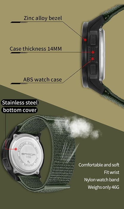 SANDA 2198 Single Monitor Male Student Electronic Watch Multifunctional Waterproof sports Student Electronic Watch 2025