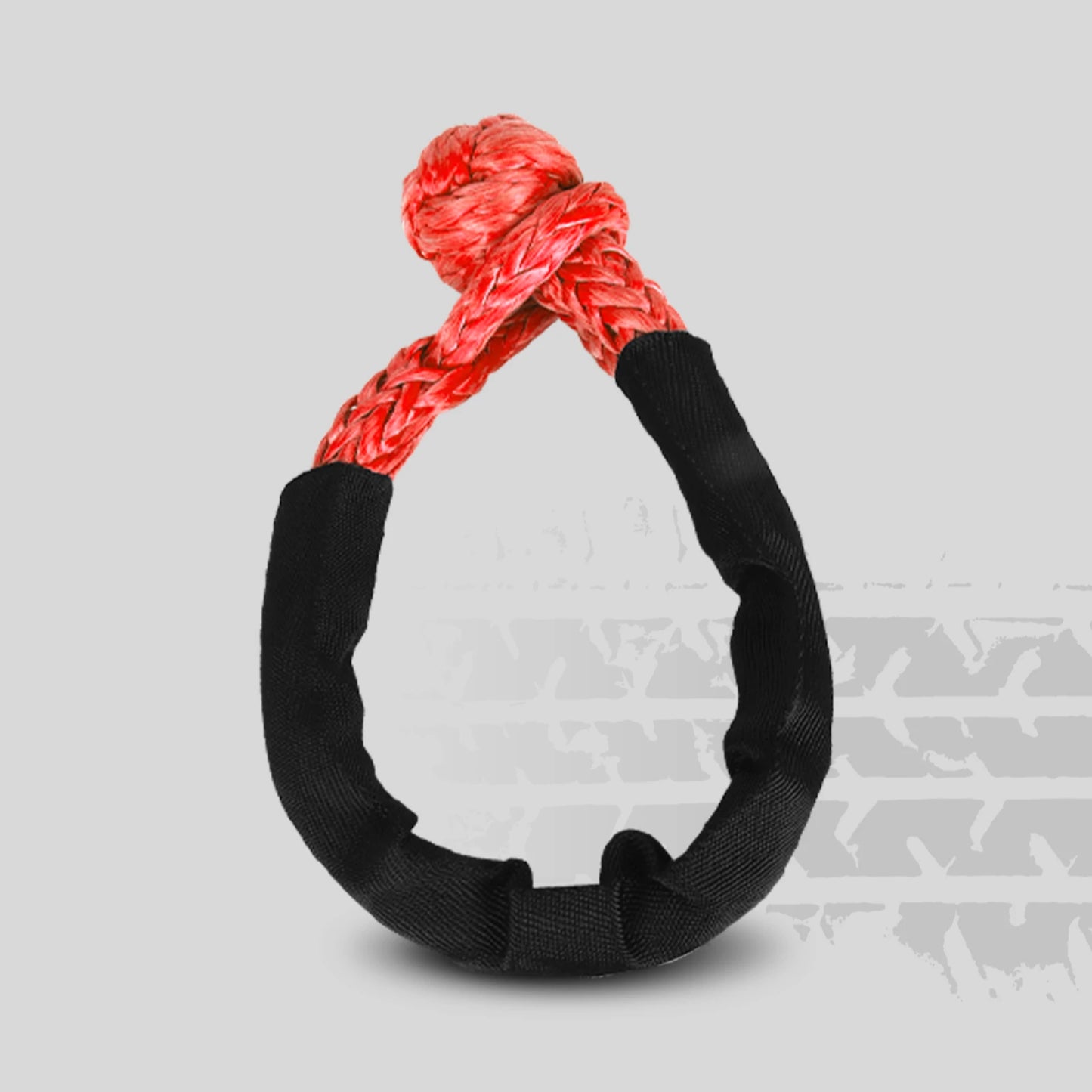 Shatter Resistant Synthetic Soft Shackle Rope Heavy Duty Offroad 4X4 Tow Shackle Strap with Protective Sleeve Recovery Ring