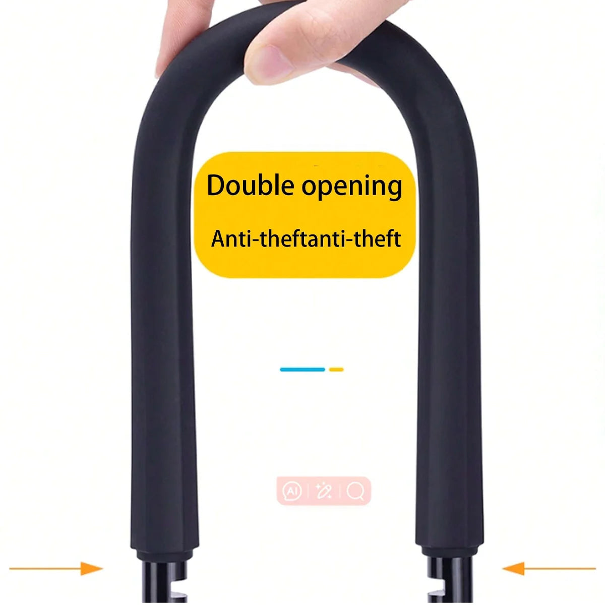 Bicycle lock mountain bike anti-theft U-shaped lock electric car motorcycle anti-shear anti-breaking
