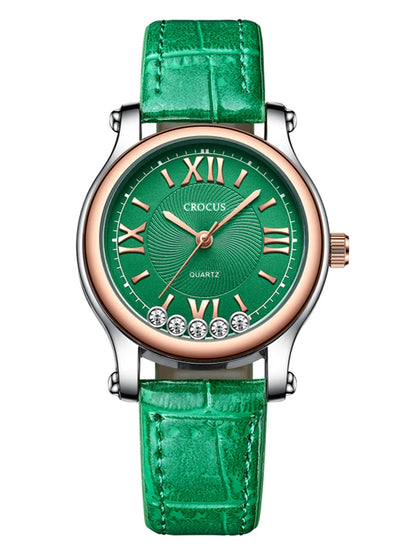 Crocus by Gk-Beck Original New Fashion Women's Watch Leather Strap Trendyy Quartz Watch Women's Watch