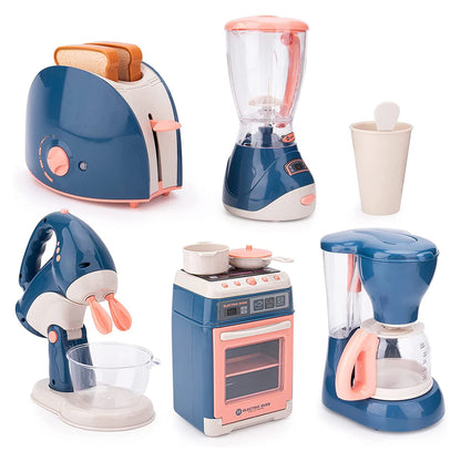 Electric Vacuum Cleaner Kitchen Toys Simulation Juice Machine Microwave Pretend Play Washing Machine Kids Household Appliances