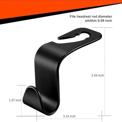 Universal Car Seat Headrest Hook Hanger Storage Car Back Seat Hooks Organizer Holder Clips for Handbag Auto Interior Accessories