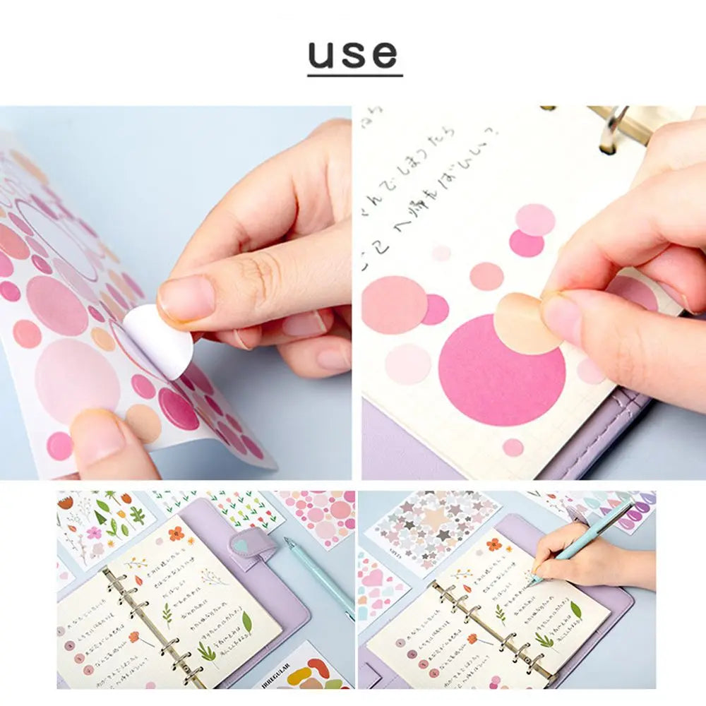 School Supplies Planner Album Self-adhesive Decorative Decals Label Stickers Stationery Stickers Diary Scrapbooking Stickers