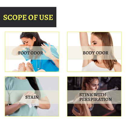 Body Odor Eliminator Effective Remove Bad Armpit Smell Fitness Sports Sweat Cleaning Wipes For Underarm Refreshing Care Product