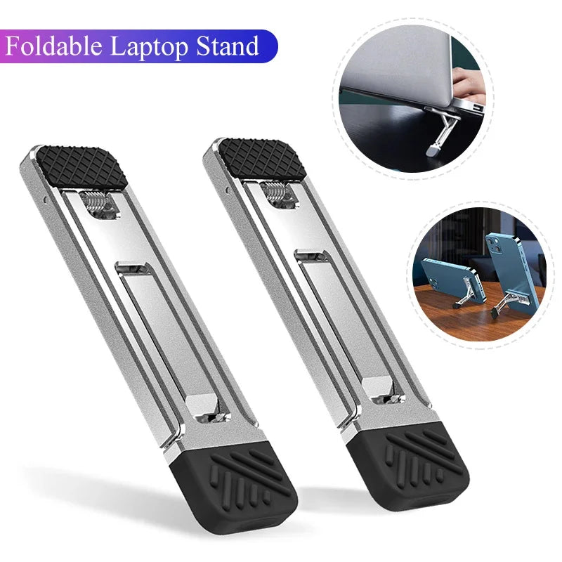 Laptop Heighten Stand for Keyboard Tablet Phone Holder Mini Portable Legs Laptop Stands for Macbook Huawei Notebook Support Feet
