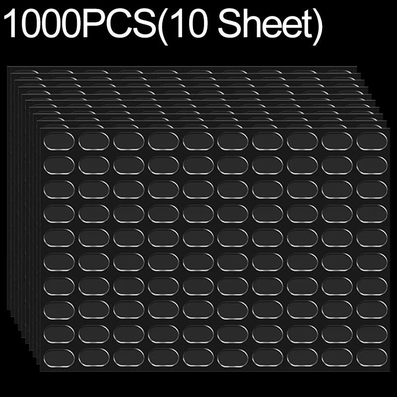 100-2000PCS Clear Gel Glue Pads Double-sided Adhesive Dots Removable Sticky Patch No Trace Wall Hanging Crafts Poster Doll Glue