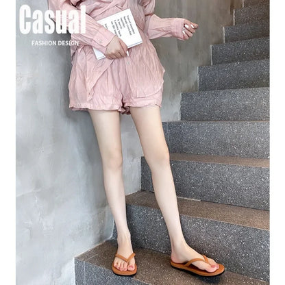 1Pair Flip-flops Women's Summer Slippers for Women Non-slip Ins Outdoor Casual Beach Sandal Women Fashion Outerwear Flip Flops