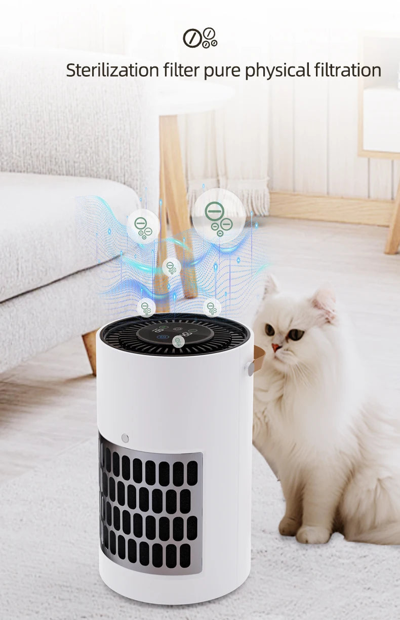 Pet air Purifier for cats and dogs Hair in bedroom hoe ca in Bedroom hoe Cabinet True HEPA Filter Filtration System Cleaner Odor