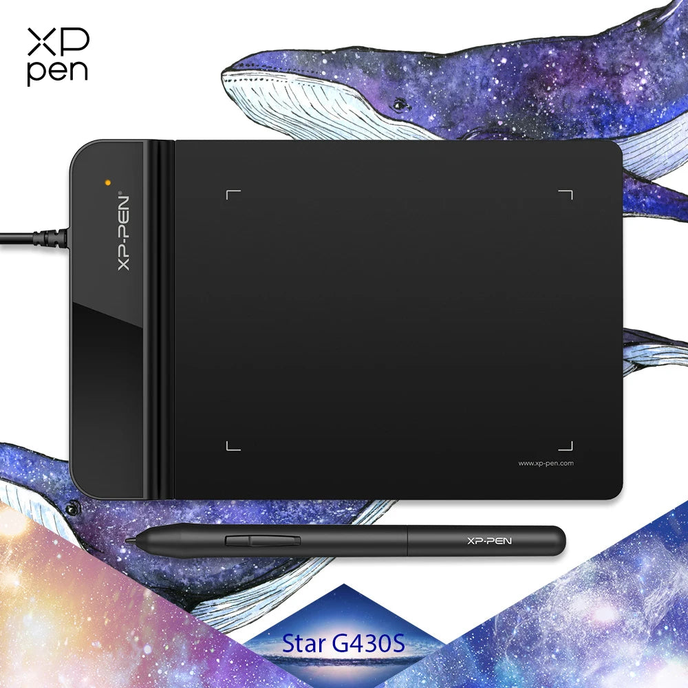Drawing Tablet XPPen G430S Graphic Drawing Tablet with 8192 Levels Pressure Battery Free Stylus 4x3 Inch Tablet for Windows Mac