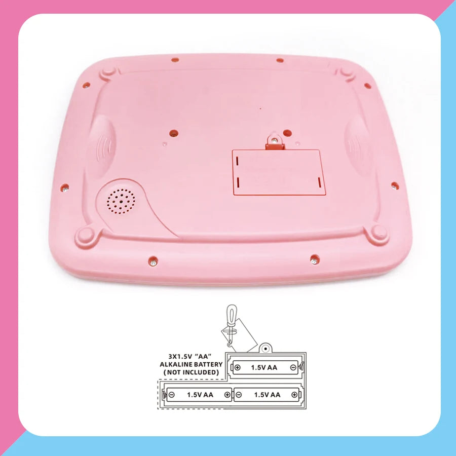 Educational Learning Computer for Kids 3+, Interactive Touchscreen Games, Portable Study Machine with ABCs/Numbers, Birthday Gif