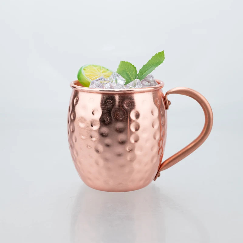 100% Copper Moscow Mule Mug Durable Coppery Beer Mugs 12OZ Coffee Mug Milk Cup Pure Copper Bar Cup Drinkware