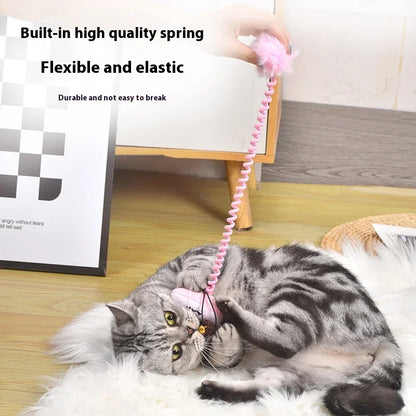 Interactive cat toy, fruit, spring, crocodile, Tiger, avocado, to relieve boredom toy