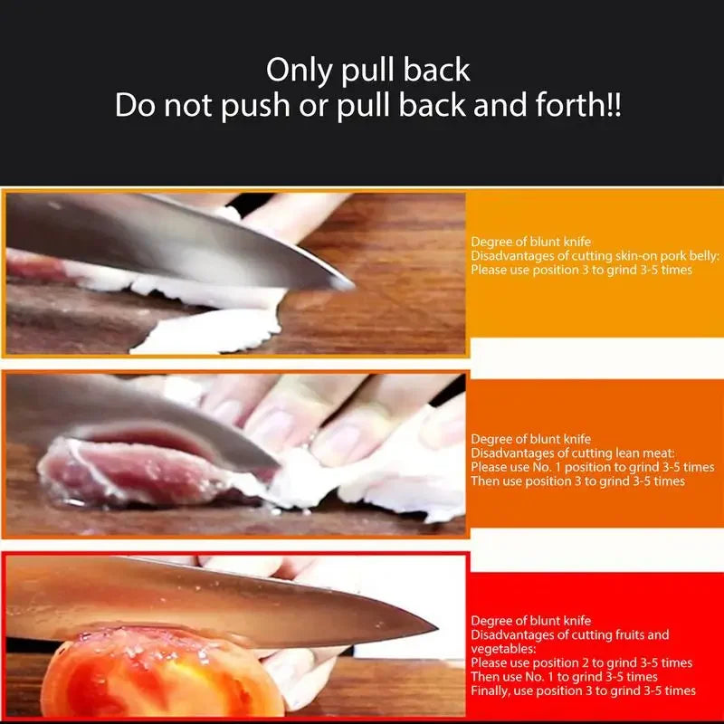 Kitchen 4 Segment Knife Sharpener Multifunctional Portable Non-slip Base Knife Sharpener Household Kitchen Gadgets Accessories