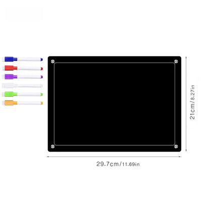 Acrylic Fridge Magnetic Blackboard Weekly Daily Calendar Memo Refrigerator Magnetic Clear Planner Dry Erase Message Board List