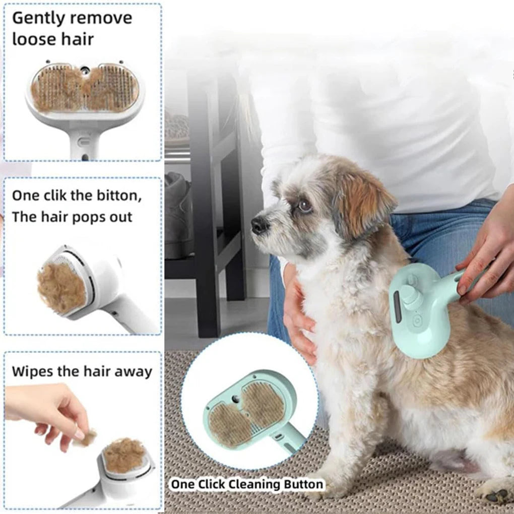 Pet Spray Hair Comb Pet Hair Remover Cleaning Brush Cats Grooming Dematting Water Mist Humidifier Hair Comb Dogs Tool