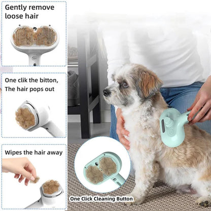 Pet Spray Hair Comb Pet Hair Remover Cleaning Brush Cats Grooming Dematting Water Mist Humidifier Hair Comb Dogs Tool