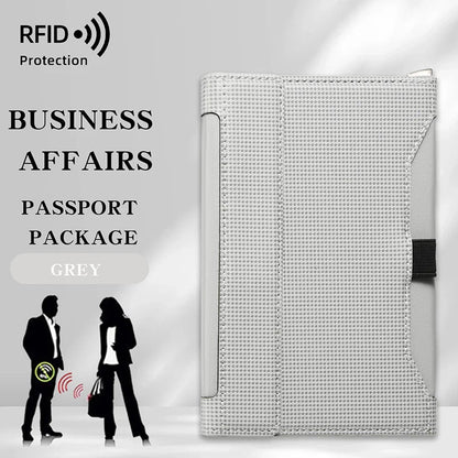 Travel Essentials RFID Blocking Passport Holder Multifunctional Large Capacity Passport Cover Gifts Business Travel Card Case