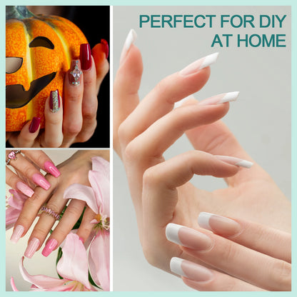 Nailpop 120pcs/box Gel X Nail Tips Medium Short Shape Almond/Square/Soft Gel Nail Tips False Nails Soak Off Easy Nail Extensions