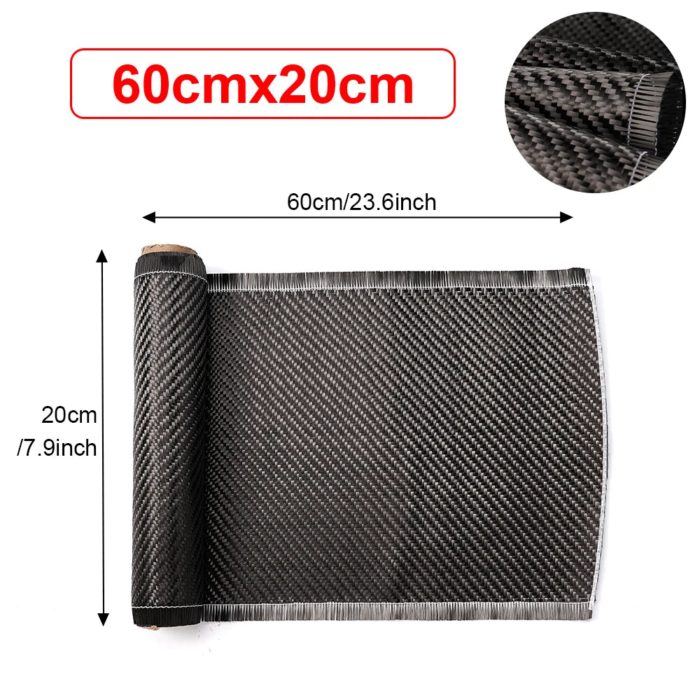 3K 200gsm0.2mm 30/60/150/300cm Thickness Carbon Fiber Cloth Plain Carbon Fabric For Commercial Car Part Sport Equipment