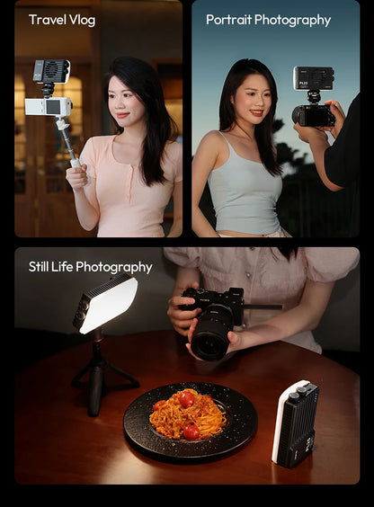 ULANZI PL25 25W LED Panel Light 2700K-6500K CRI 96+Type-C Fast Charging Studio Photography Light for Phone Camera Vlog Shooting