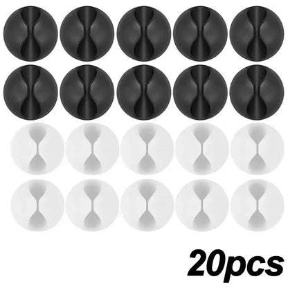 5/50Pcs Desktop Wall Cable Clips Wire Management Self-Adhesive Cord Organizers Holder Clamp for USB Network Headphone Cables