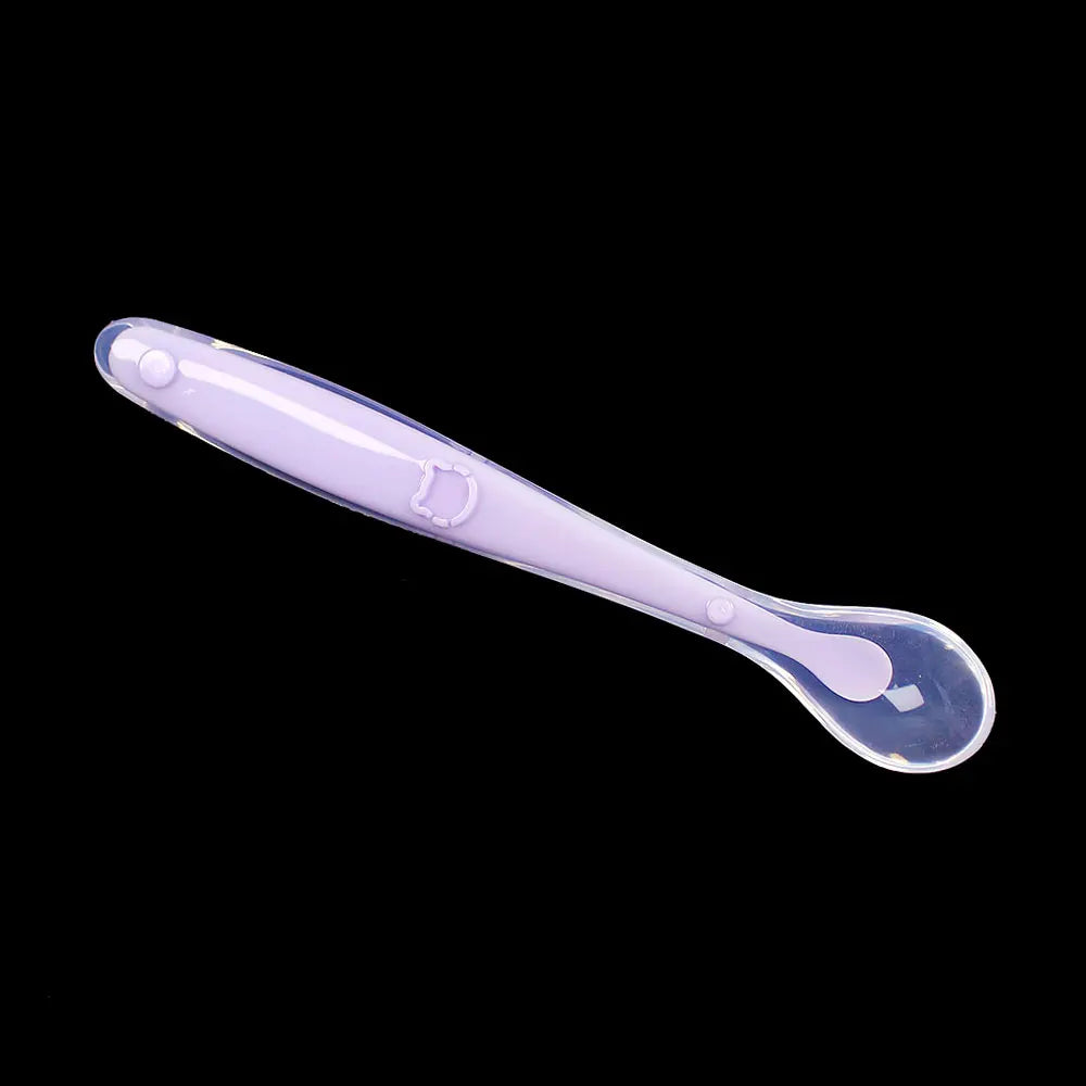 Silicone World Baby Complementary Food Silicone Spoon Training Spoon Soft Spoon Children's Feeding Tableware With Storage Box