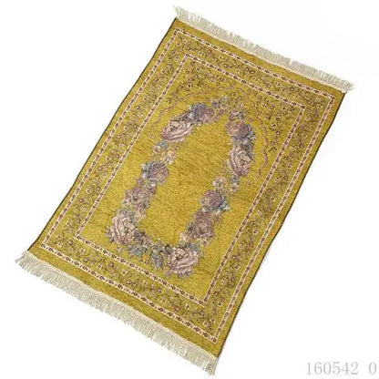 Muslim Worship Mat Prayer Rugs Chenille Cotton Islamic Blanket Home Decoration Church Utensils Portable Carpet